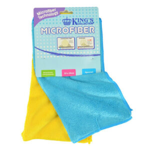 Microfiber Towel, (29x29)cm, 4pc Set, Yellow/Blue