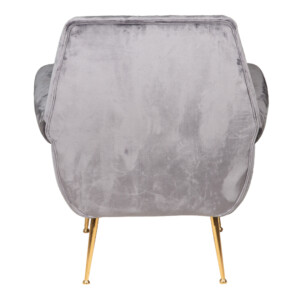 Fabric Arm Chair: 1-Seater- (82x74x91)cm, Grey