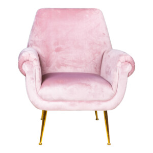 Fabric Arm Chair: 1-Seater- (82x74x91)cm, Pink