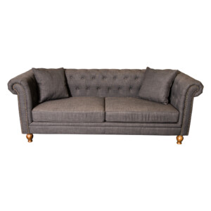 Fabric Sofa; 5-Seater (3+2), Dark Grey