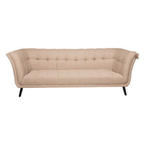 Fabric Sofa: 3-Seater; (222x92x78)cm, Oatmeal