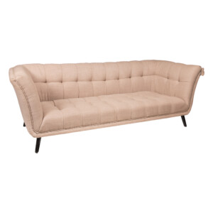Fabric Sofa: 3-Seater; (222x92x78)cm, Oatmeal