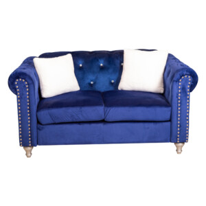 Chesterfield Fabric Sofa 6-Seater(3+2+1), Blue