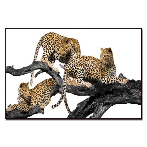 Leopard Printed Painting: (80x120)cm