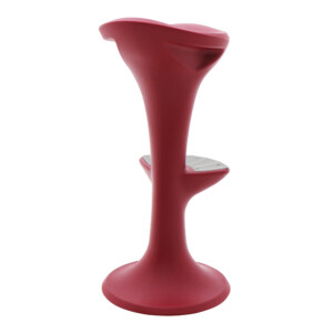 Pepe Stool With Foot Rest; (86.5x40x40)cm, Burgundy