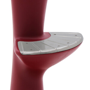 Pepe Stool With Foot Rest; (86.5x40x40)cm, Burgundy