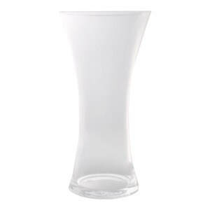 Domus: Clear Hourglass Shaped Glass Vase: 14.5cm