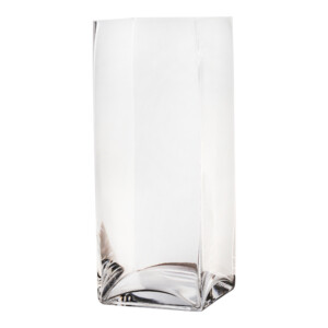 Domus Clear Diamond Star Square Glass Vase: 30.0cm
