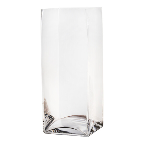 Domus Clear Diamond Star Square Glass Vase: 30.0cm