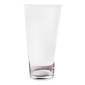Domus Clear Conical Glass Vase: 28.0cm
