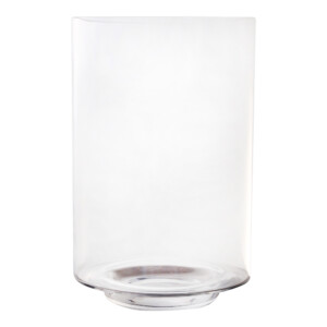 Domus Clear Cylindrical Glass Vase: 27.0cm