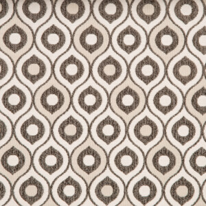 F-Laurena IV Collection Brown/Cream Ogee Furnishing Fabric