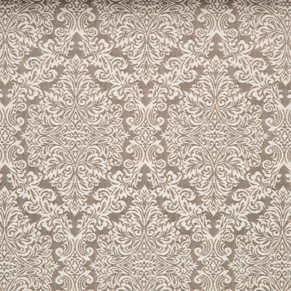 F-Laurena IV Collection Beige Damask with Brown Backing Furnishing Fabric