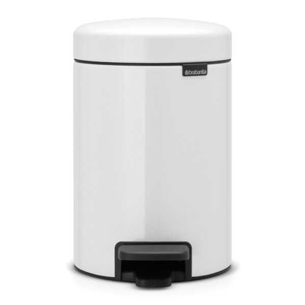 New Icon Step Bin: 3 Ltrs, White