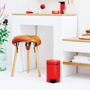 New Icon Step Bin: 3 Ltrs, Passion Red