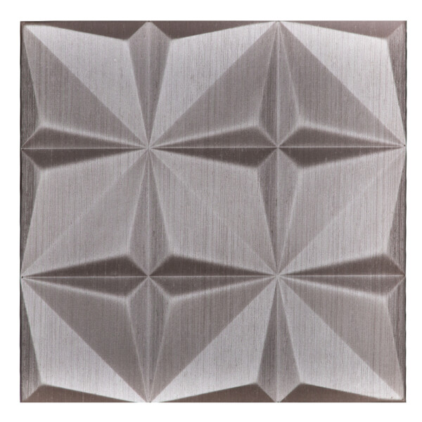 4D Art Light Grey Leather Wall Panel: (60.0x60.0)cm