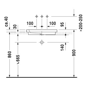 2nd Floor: Over Counter Basin: 58cm, White