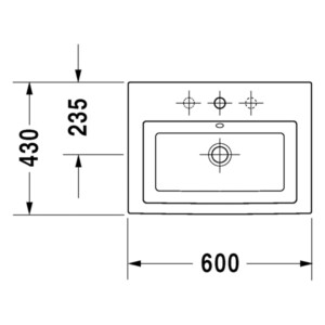 2nd Floor: Vanity Basin: 60cm, 1TapHole, White