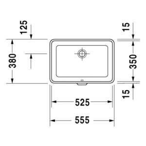 2nd Floor: Under Counter Basin: 53cm, White