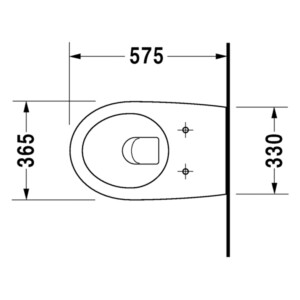 Architec: WC Pan, Wall Hung: 57cm,White