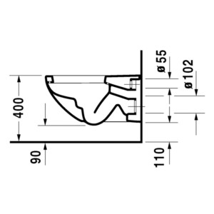 Architec: WC Pan, Wall Hung: 57cm,White