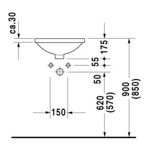 Architec: Under Counter Basin: 40cm, White