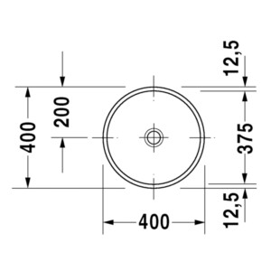 Architec: Circular Under Counter Basin With Over Flow; 37cm, White