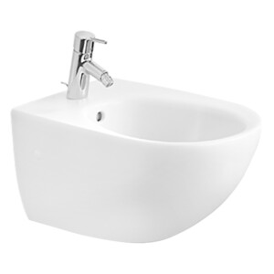 Architec: Bidet, Wall Hung With Over Flow And 1 Tap Hole: 57cm,White