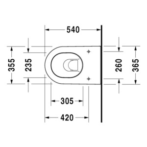 Darling N.Compact: WC Pan: Wall Hung: 54cm, White