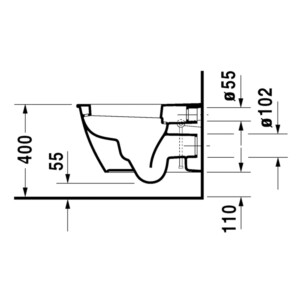 Darling N.Compact: WC Pan: Wall Hung: 54cm, White