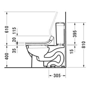 Darling N.Compact: Sensowash: WC Pan, White