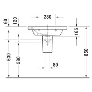 DuraStyle: Furniture Wash Basin: 65cm, White