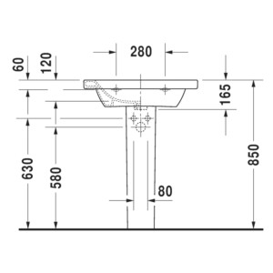 DuraStyle: Furniture Wash Basin: 65cm, White