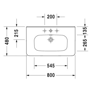 DuraStyle: Furniture Wash Basin: 80cm, White