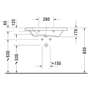 DuraStyle: Furniture Wash Basin: 80cm, White