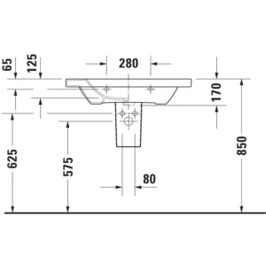 DuraStyle: Furniture Wash Basin: 80cm, White