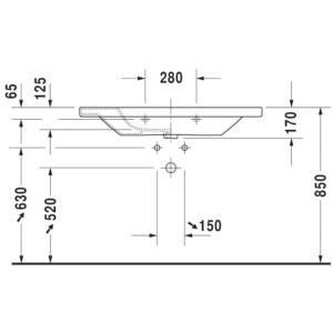 DuraStyle: Furniture Wash Basin: 100cm, White