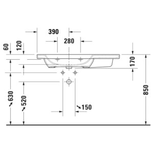 DuraStyle: Furniture Wash Basin: 100cm, White