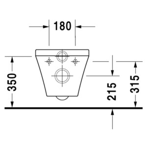 Durastyle: WC Pan, Wall Hung, Durafix: 54cm, White