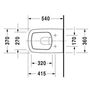 Durastyle: WC Pan, Wall Hung, Durafix: 54cm, White