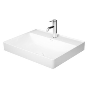 DuraSquare: Counter Top Basin 1 Tap Hole, White