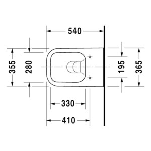 Happy D.2: WC Pan: Wall Hung, Rimless: 54cm, White