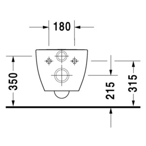 Happy D.2: WC Pan: Wall Hung, Rimless: 54cm, White