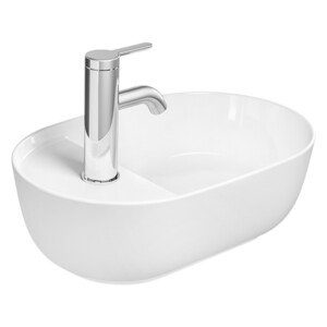 Luv: Wash Bowl: 1-Tap Hole; 42cm, White