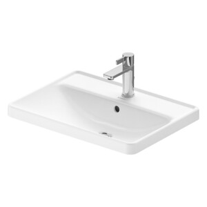 D-Neo: Counter Top Basin 1 Tap Hole And Overflow; 60cm, White