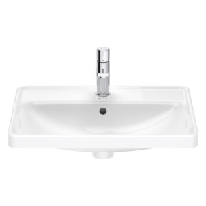 D-Neo: Counter Top Basin 1 Tap Hole And Overflow; 60cm, White