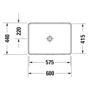 D-Neo: Counter Top Basin; 60cm, White