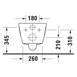 D-Neo: WC Pan: Wall Hung, Rimless: 54cm, White