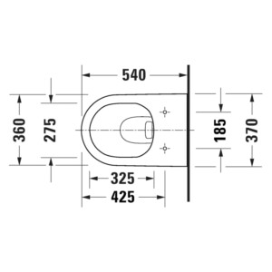 D-Neo: WC Pan: Wall Hung, Rimless: 54cm, White