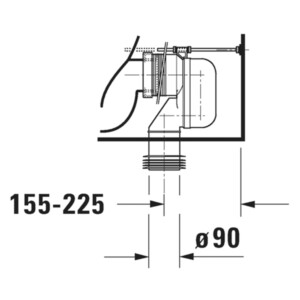 D-Neo: WC Pan, Rimless With Vario Outlet + Fixings, Close Coupled; 65cm, White